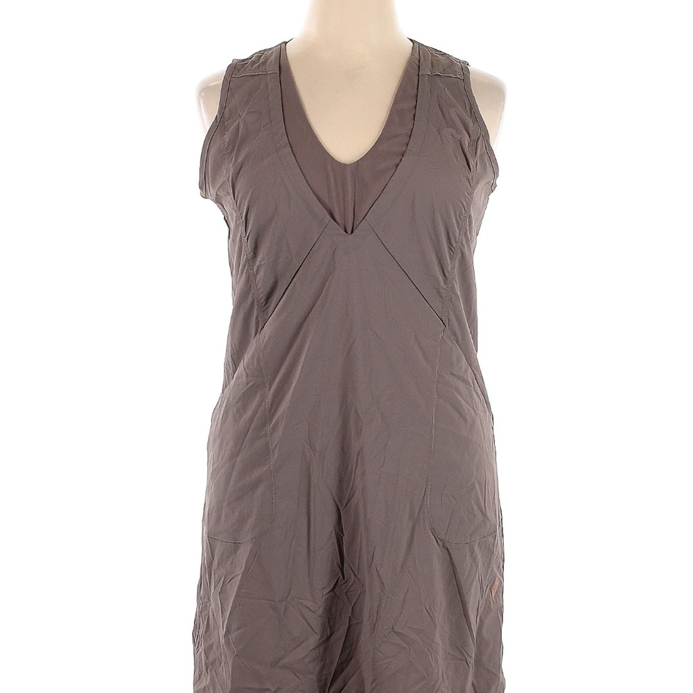 Indygena Sleeveless V-Neck Dress in Taupe